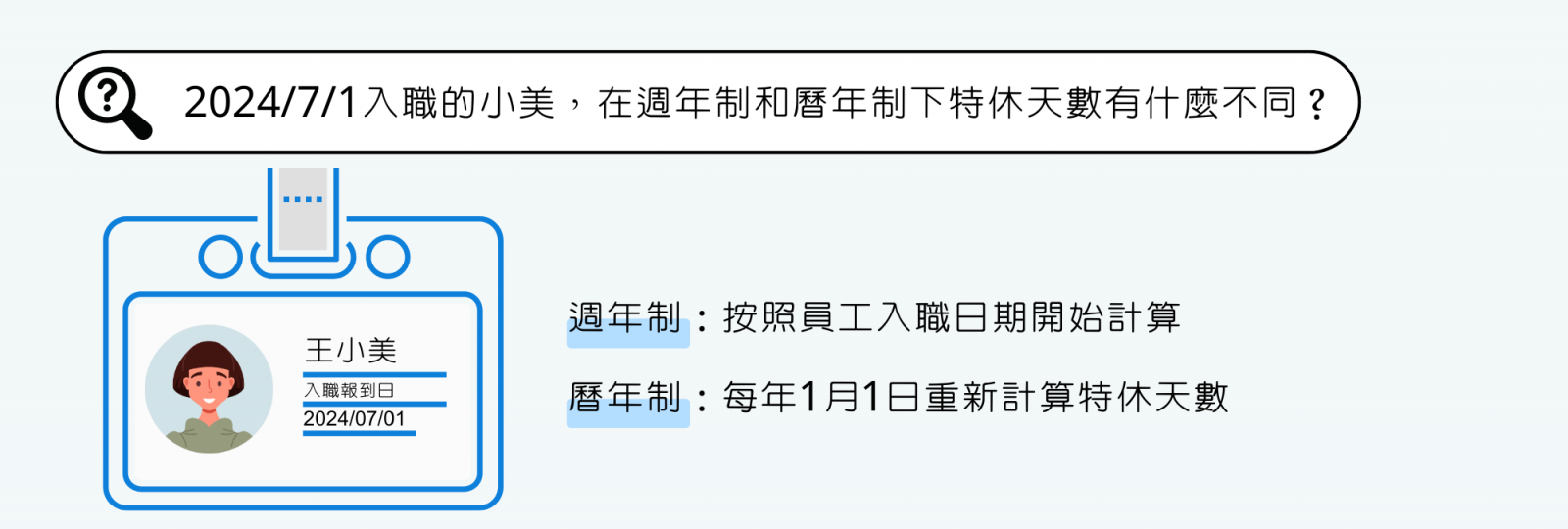 特休天數計算