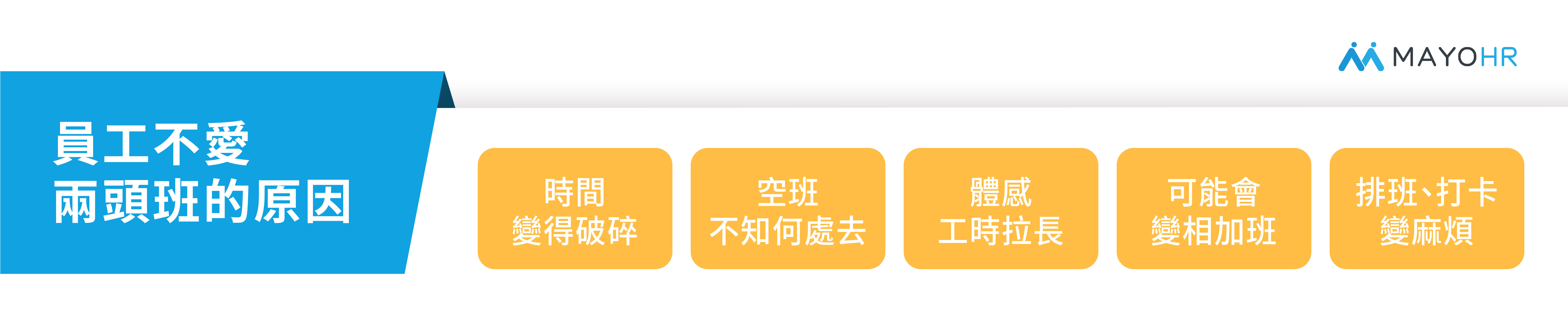 因為這幾種原因，導致員工普遍不喜歡兩頭班制度